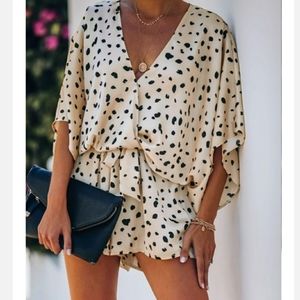 Dalmation print romper